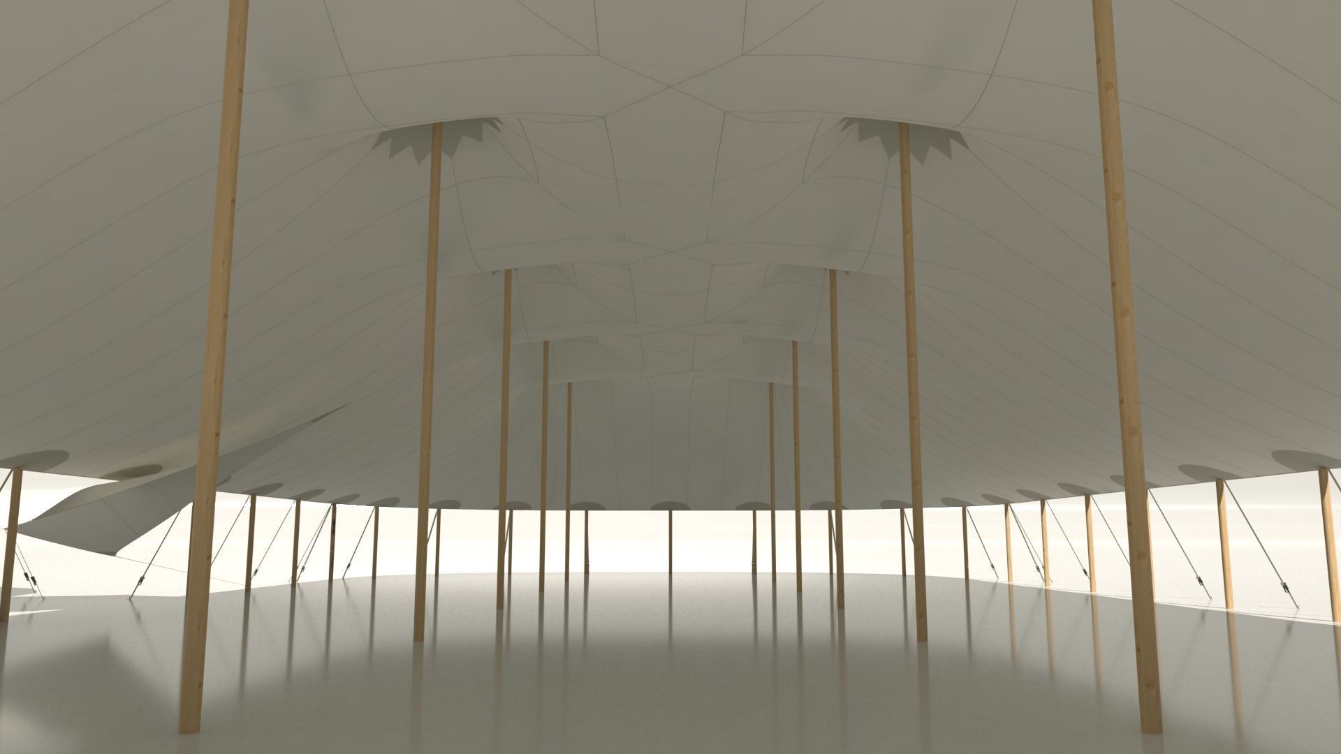 Sperry Tent - Sailcloth tensile structure 3D model_1