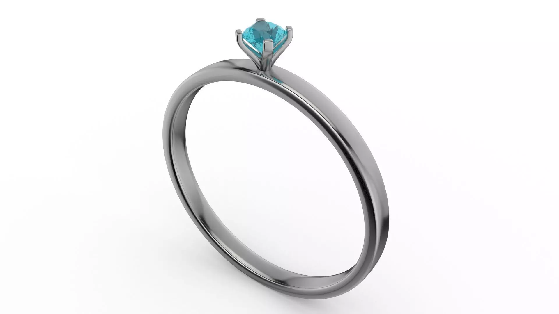 Ring - Solitary Palladium Collection 3D print model