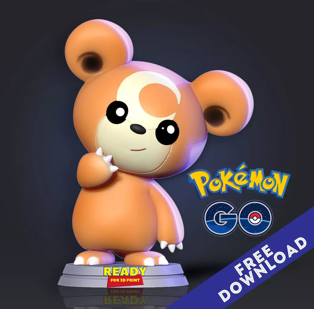 Teddiursa Pokemon Fanart Free 3D print model