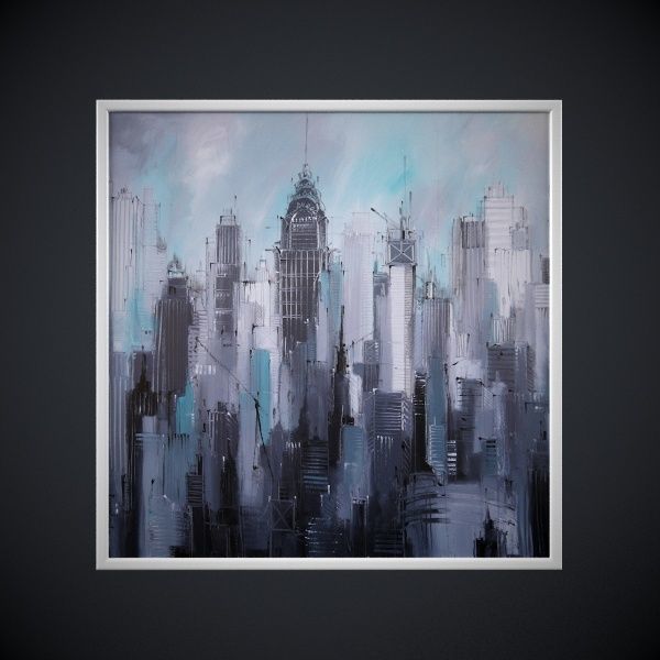 Painting frame of abstraction NY Low-poly 3D model 3D model_4