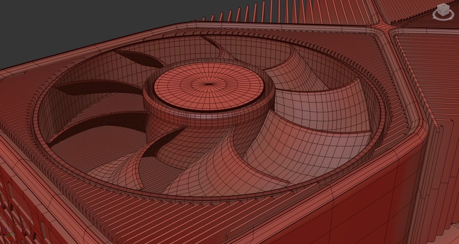 NVIDIA GEFORCE RTX 3090 Low-poly 3D model_9