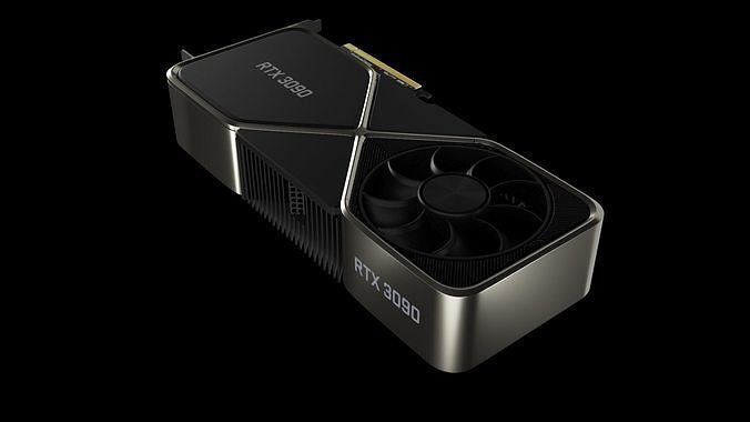 NVIDIA GEFORCE RTX 3090 Low-poly 3D model