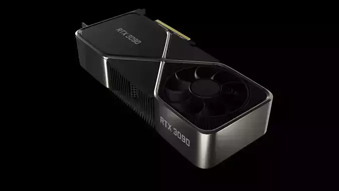 NVIDIA GEFORCE RTX 3090 Low-poly 3D model
