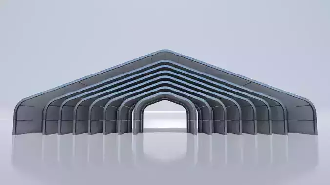 TSpan Clear Span - aluminum structure - modular 3D model