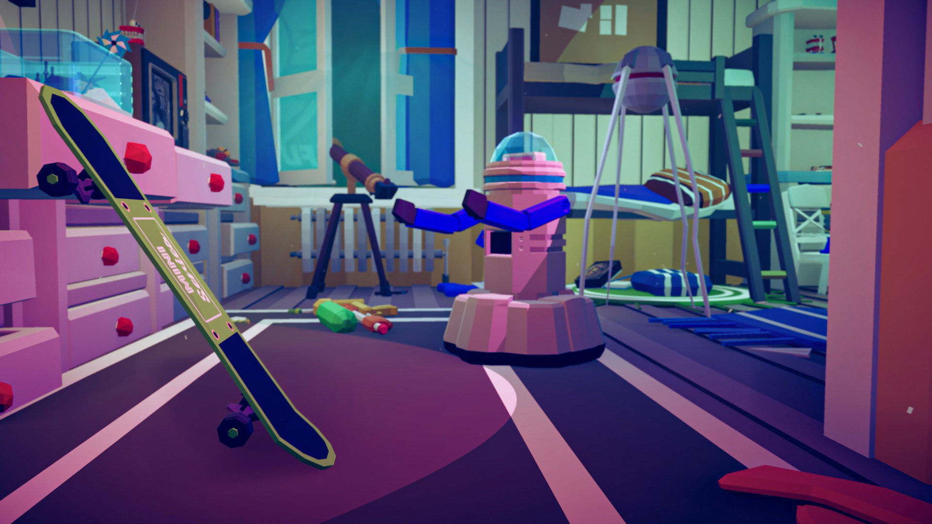 1980 - Retro Youth Room  3D Mid Poly  Low-poly 3D model_96