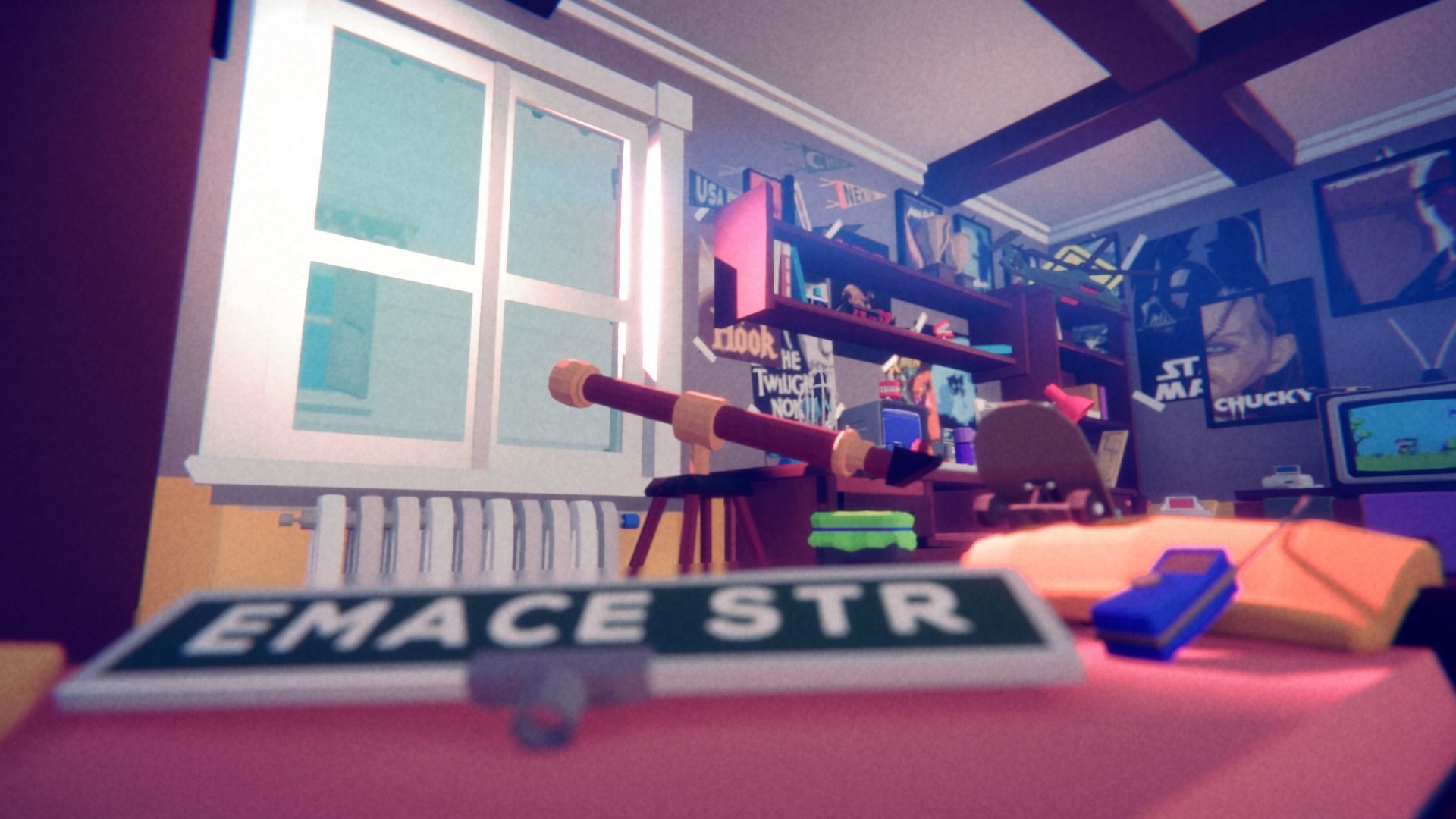 1980 - Retro Youth Room  3D Mid Poly  Low-poly 3D model_72