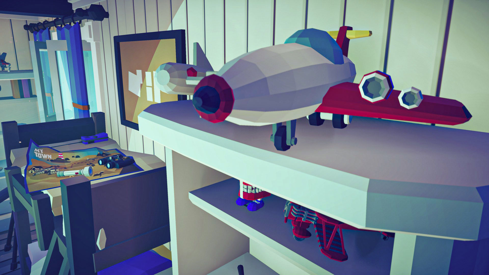 1980 - Retro Youth Room  3D Mid Poly  Low-poly 3D model_107