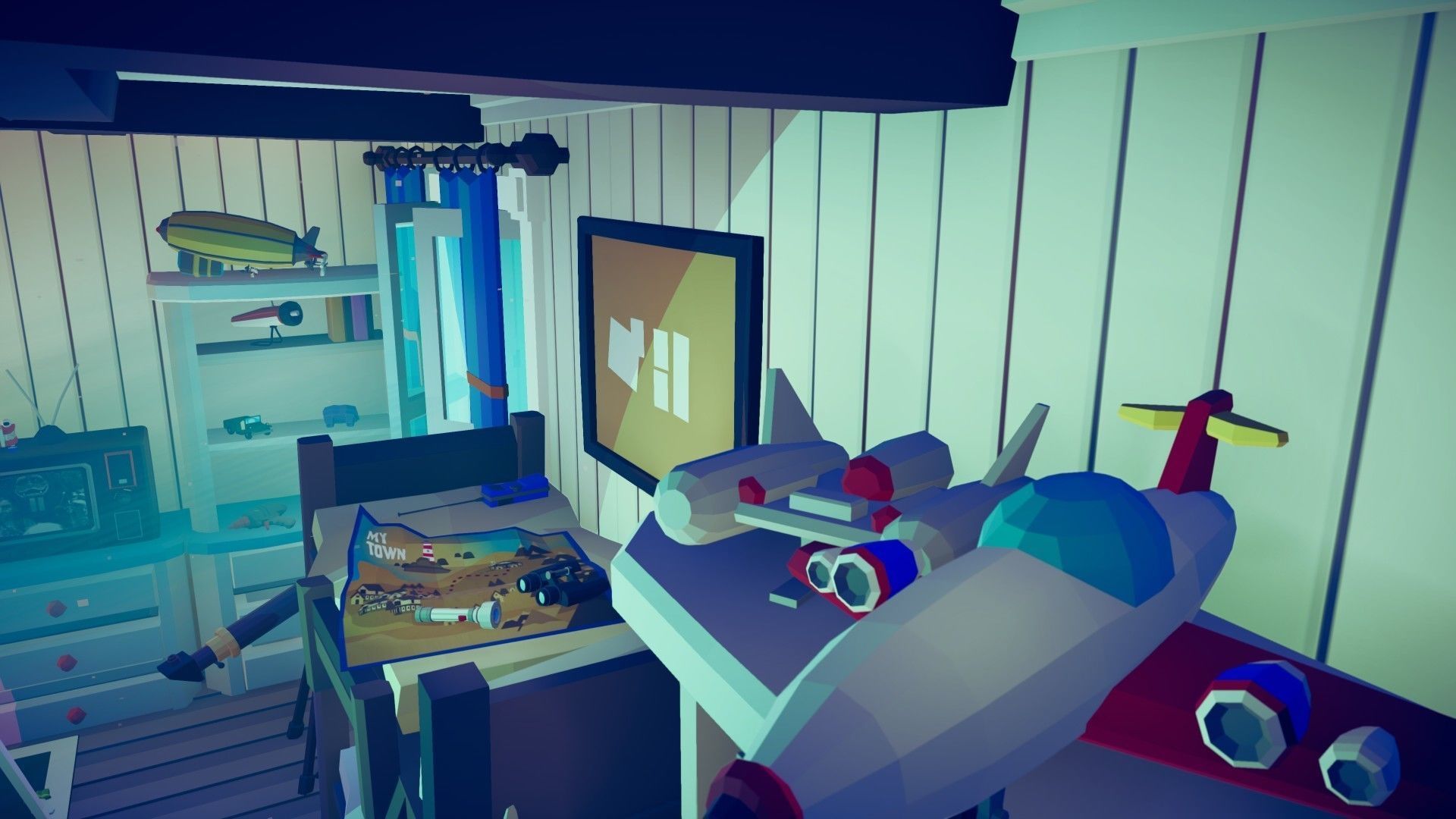 1980 - Retro Youth Room  3D Mid Poly  Low-poly 3D model_102