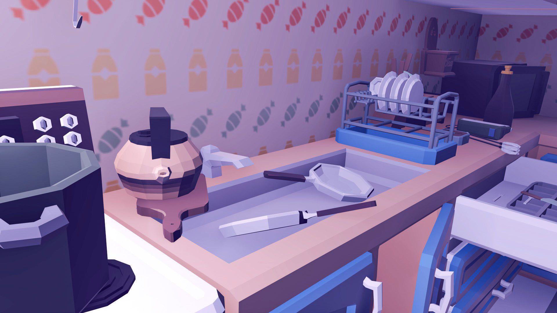 1980 - Retro Youth Room  3D Mid Poly  Low-poly 3D model_64