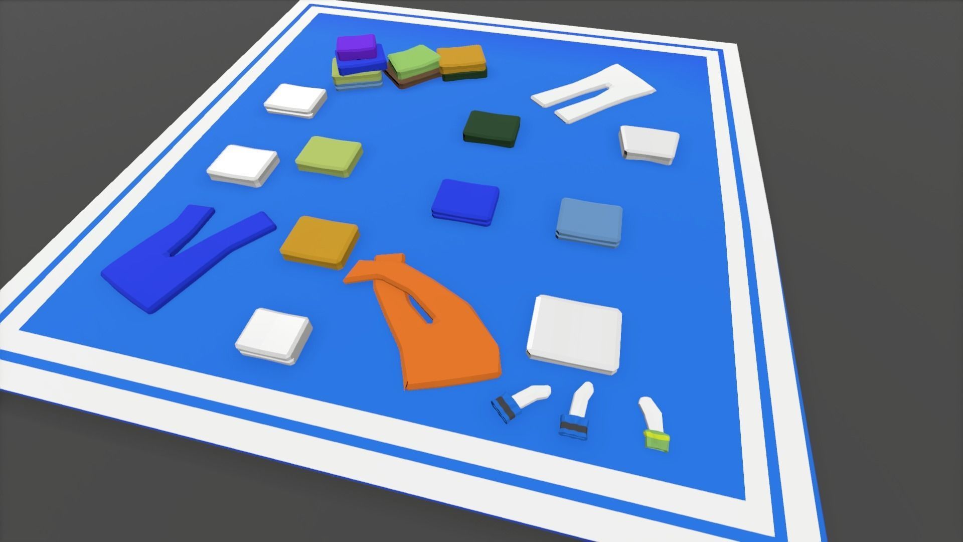 1980 - Retro Youth Room  3D Mid Poly  Low-poly 3D model_58