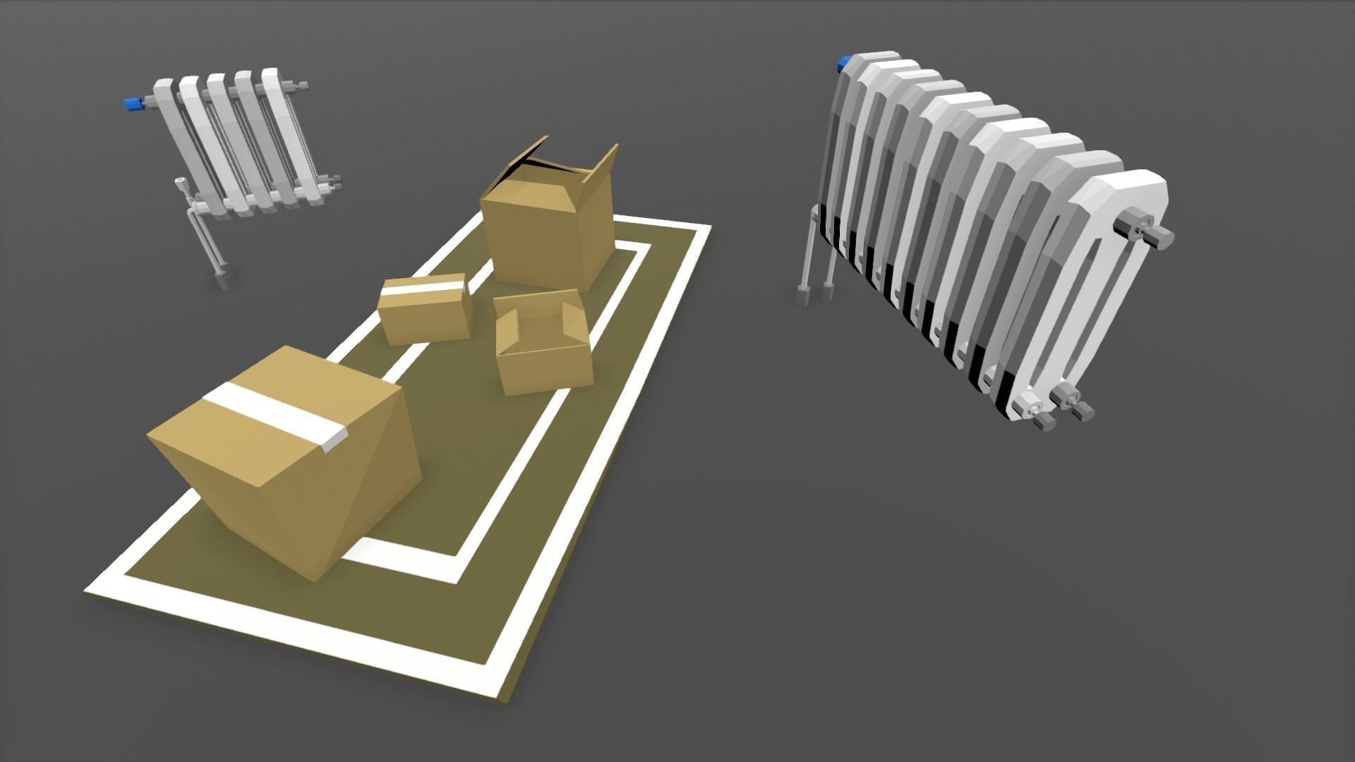 1980 - Retro Youth Room  3D Mid Poly  Low-poly 3D model_50