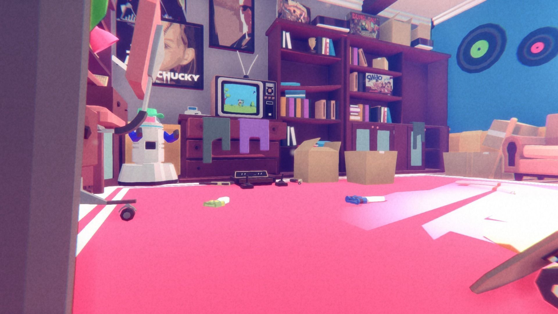 1980 - Retro Youth Room  3D Mid Poly  Low-poly 3D model_86