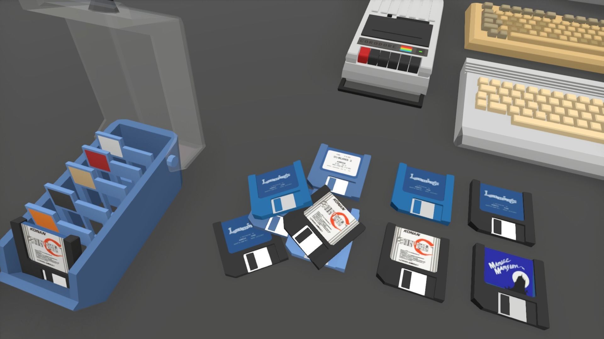 1980 - Retro Youth Room  3D Mid Poly  Low-poly 3D model_53