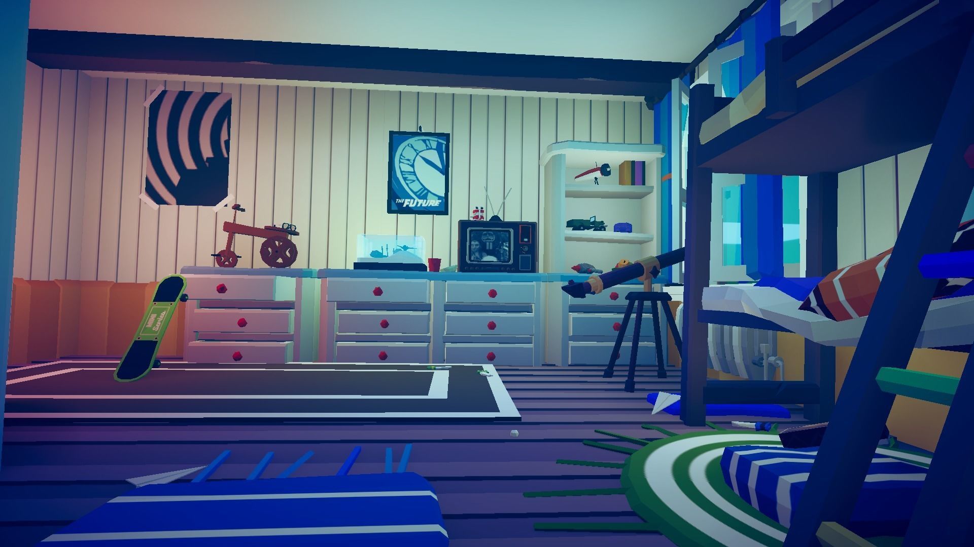 1980 - Retro Youth Room  3D Mid Poly  Low-poly 3D model_99