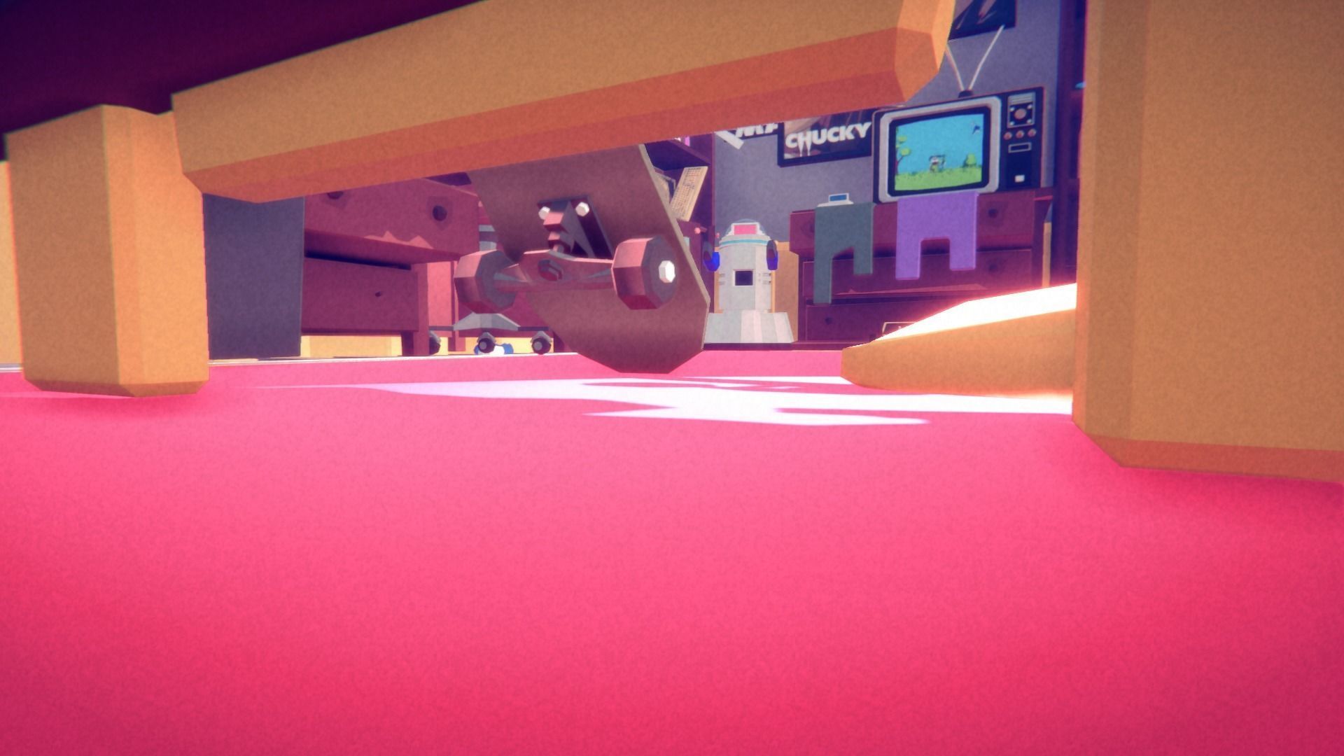 1980 - Retro Youth Room  3D Mid Poly  Low-poly 3D model_92