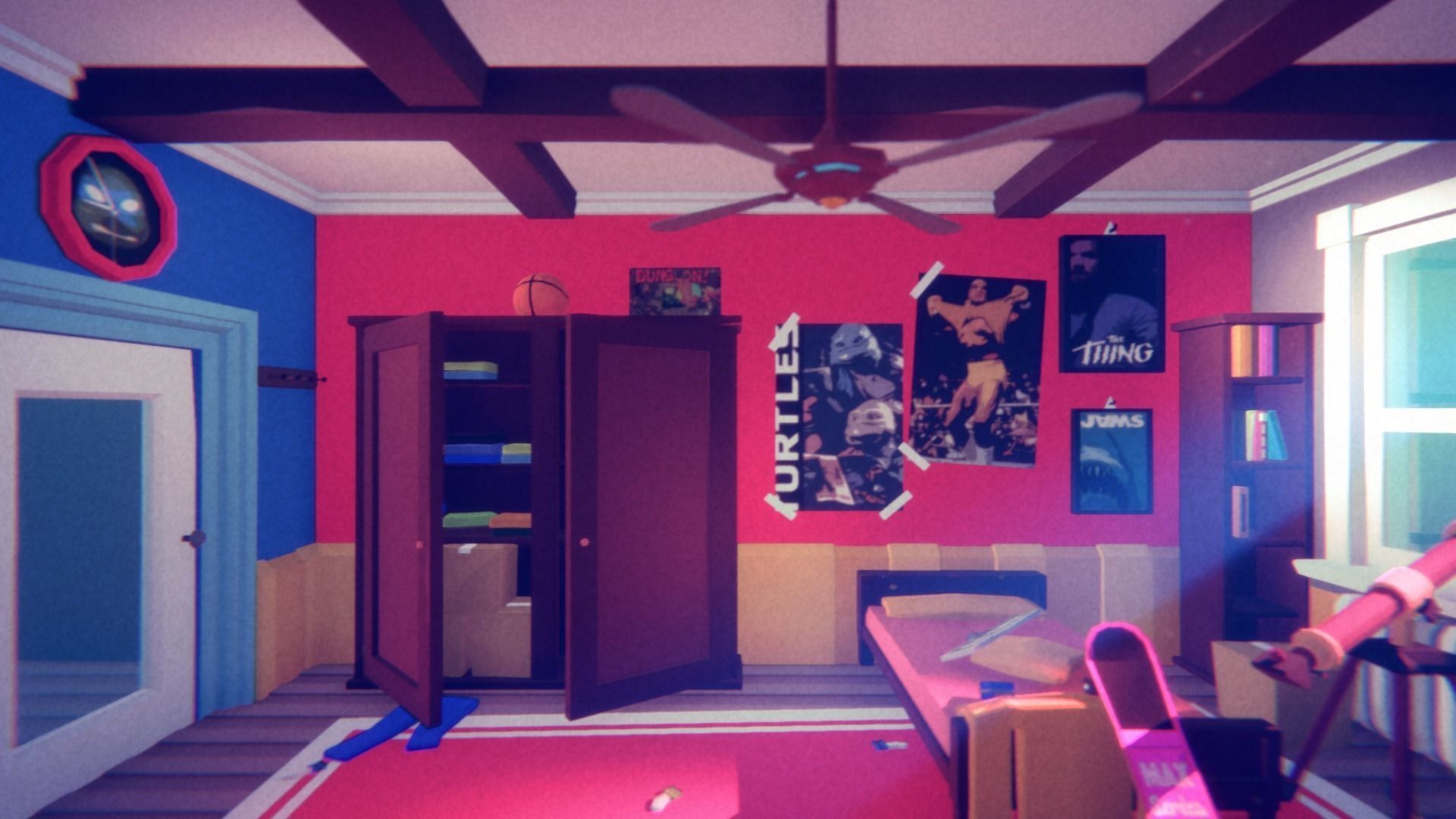 1980 - Retro Youth Room  3D Mid Poly  Low-poly 3D model_77