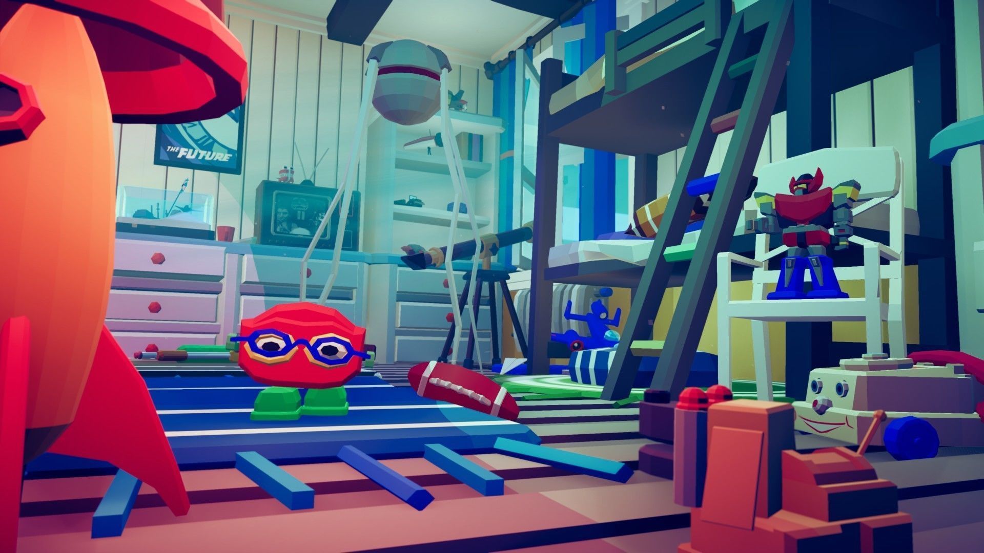 1980 - Retro Youth Room  3D Mid Poly  Low-poly 3D model_11