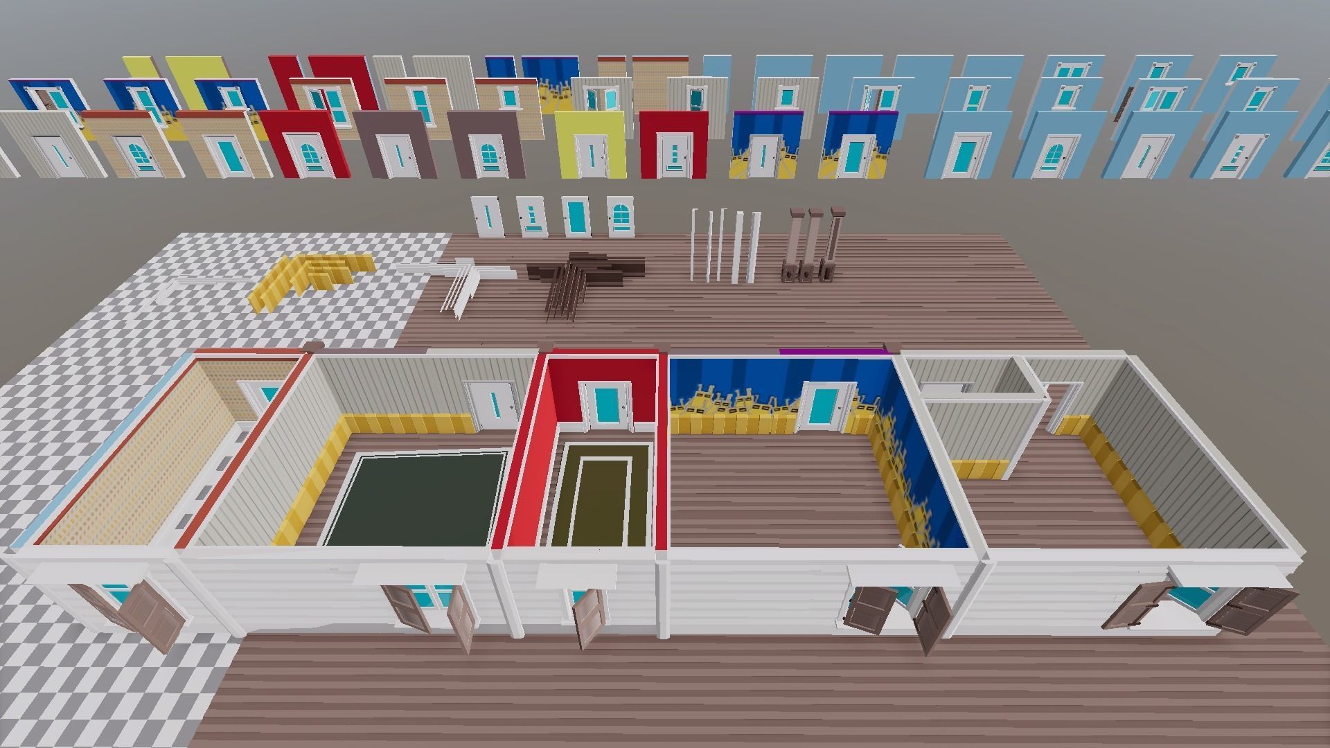 1980 - Retro Youth Room  3D Mid Poly  Low-poly 3D model_31