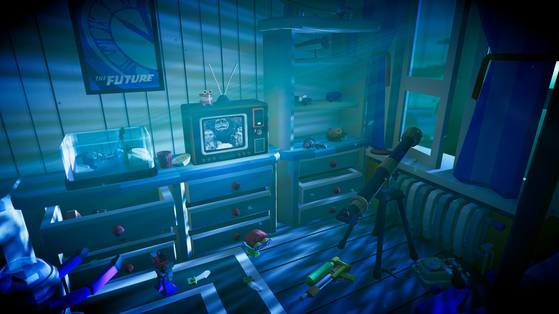 1980 - Retro Youth Room  3D Mid Poly  Low-poly 3D model_10