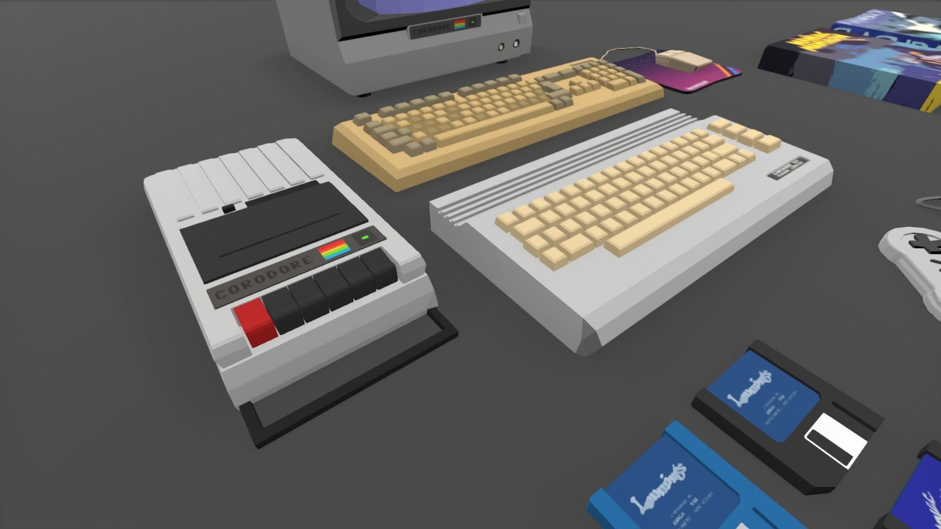 1980 - Retro Youth Room  3D Mid Poly  Low-poly 3D model_54
