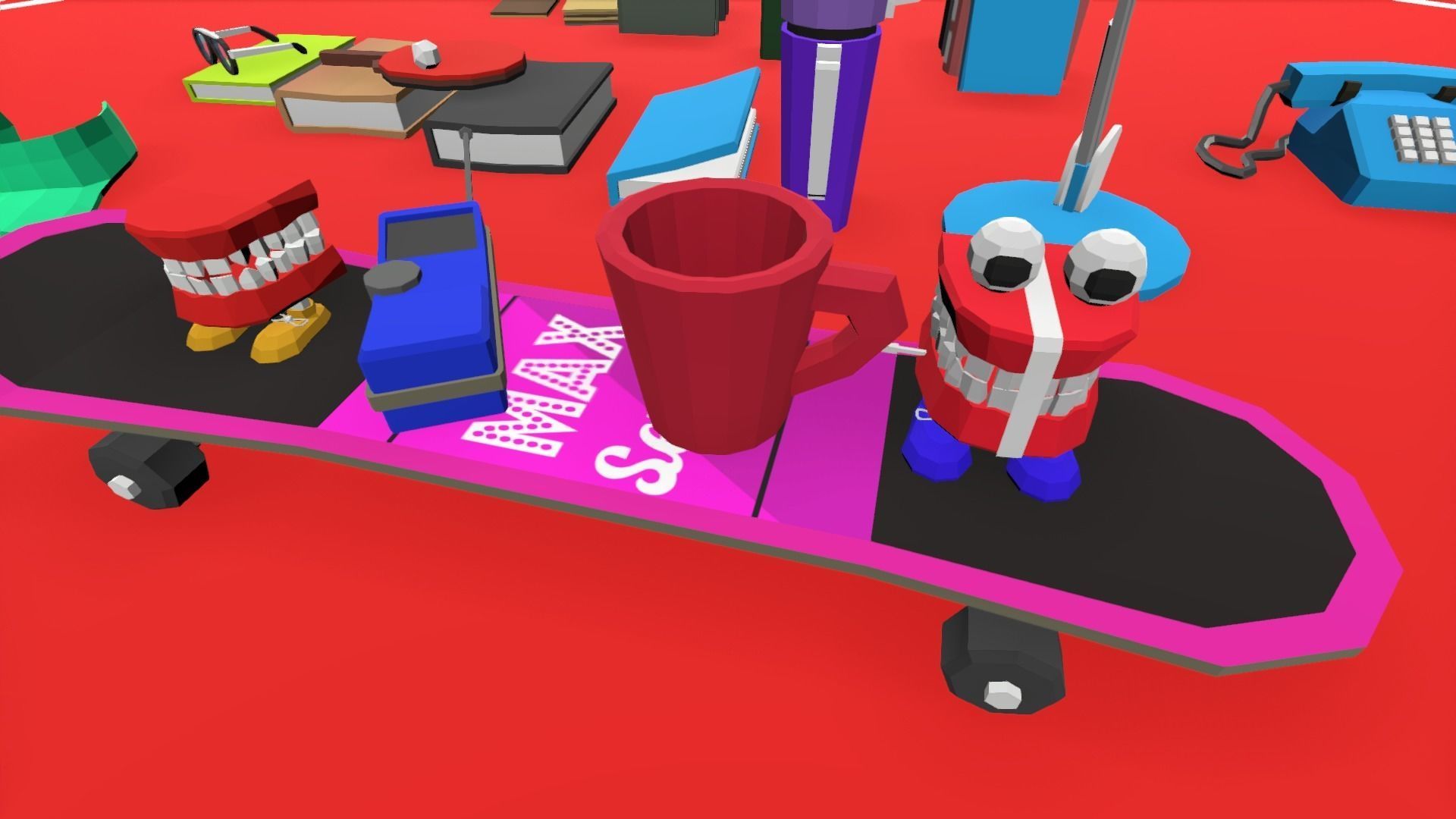 1980 - Retro Youth Room  3D Mid Poly  Low-poly 3D model_49