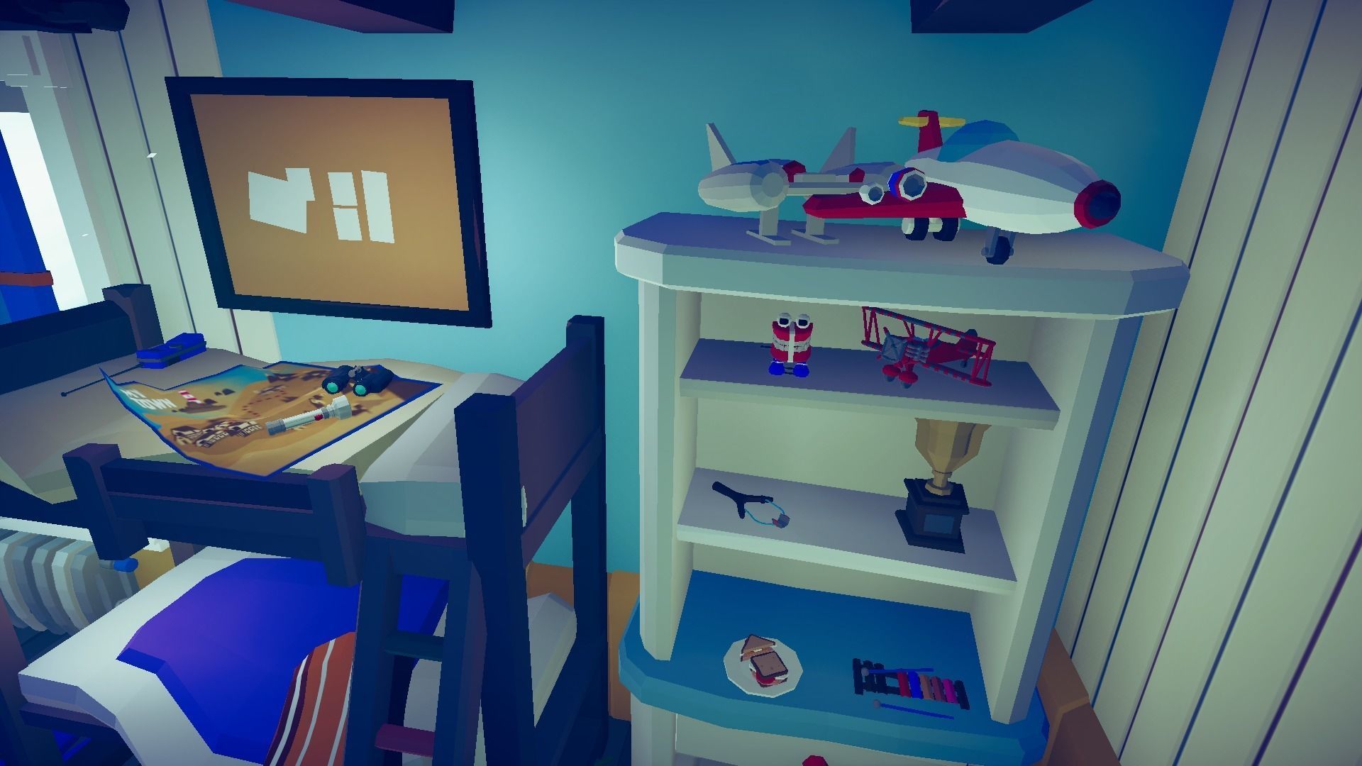 1980 - Retro Youth Room  3D Mid Poly  Low-poly 3D model_105