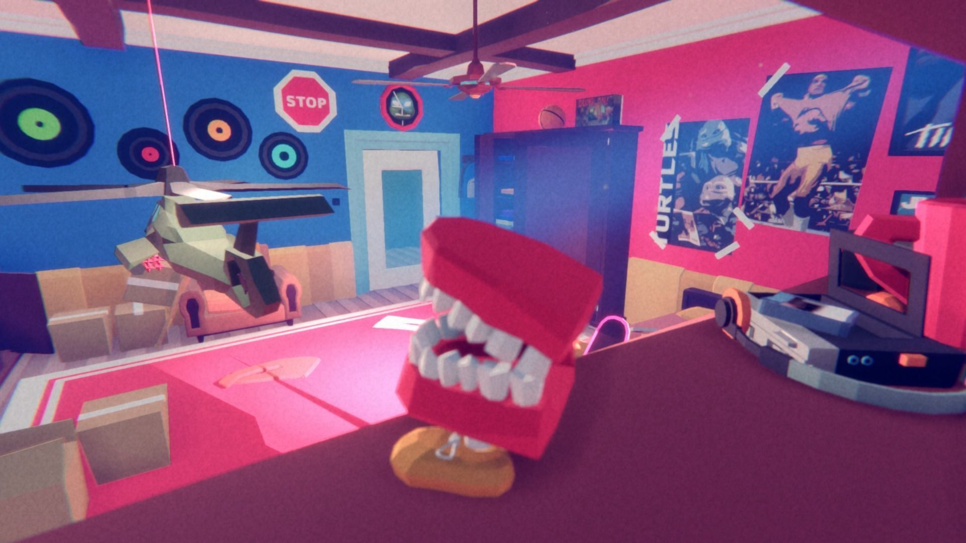 1980 - Retro Youth Room  3D Mid Poly  Low-poly 3D model_81