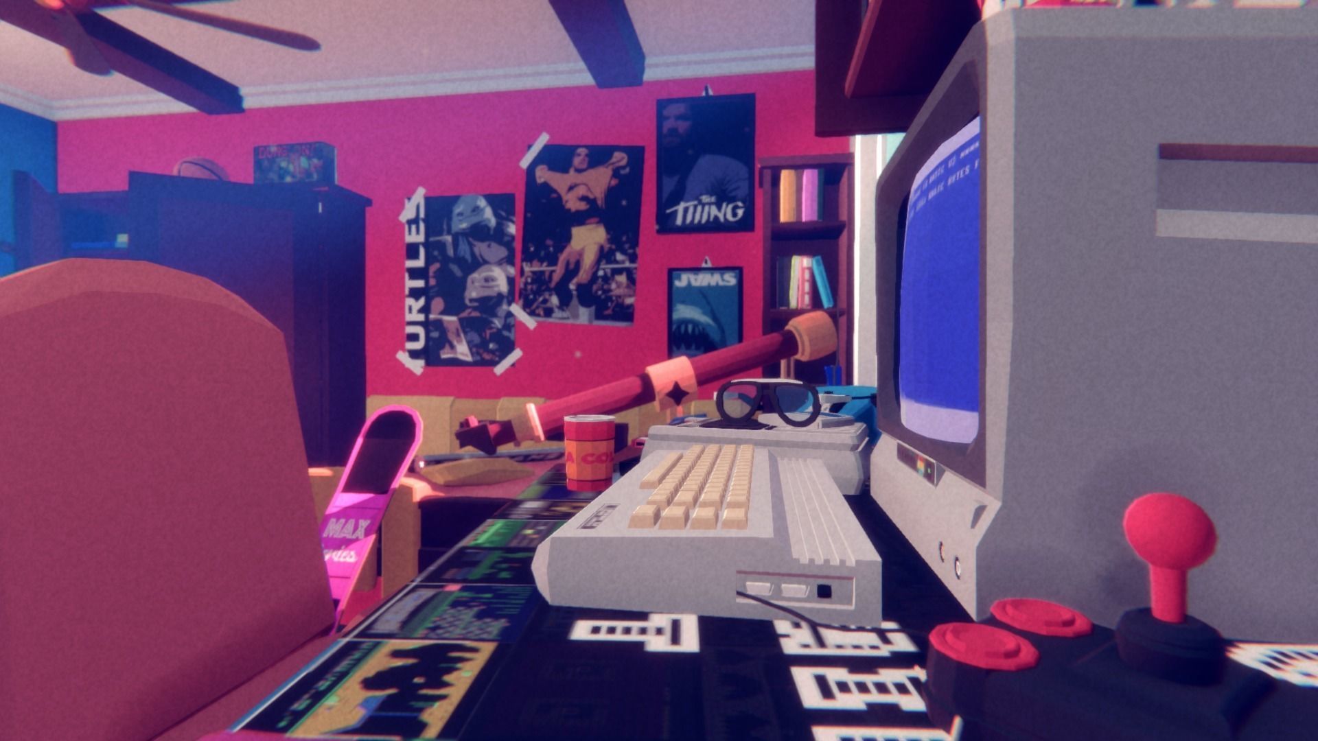1980 - Retro Youth Room  3D Mid Poly  Low-poly 3D model_75