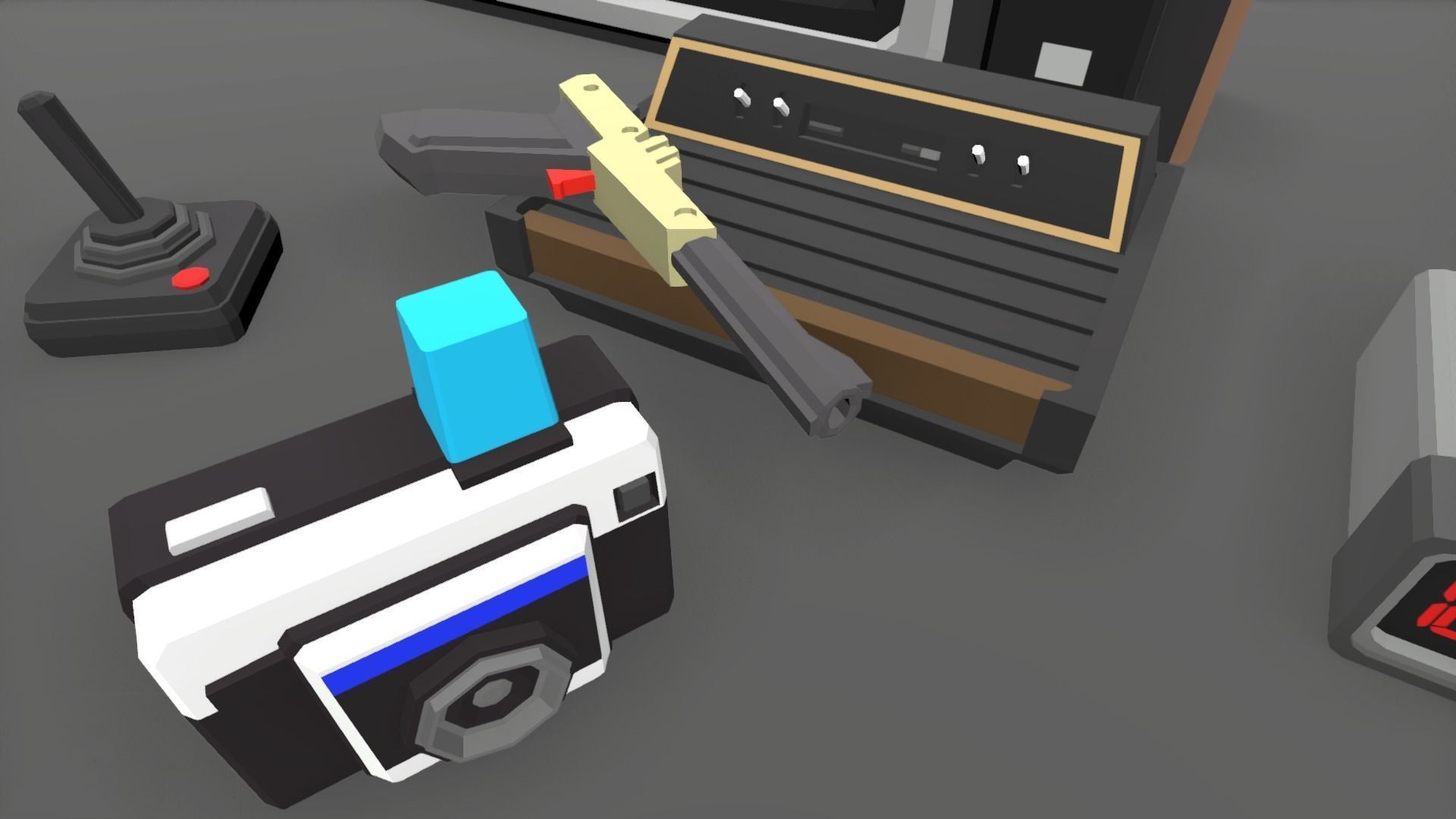 1980 - Retro Youth Room  3D Mid Poly  Low-poly 3D model_60