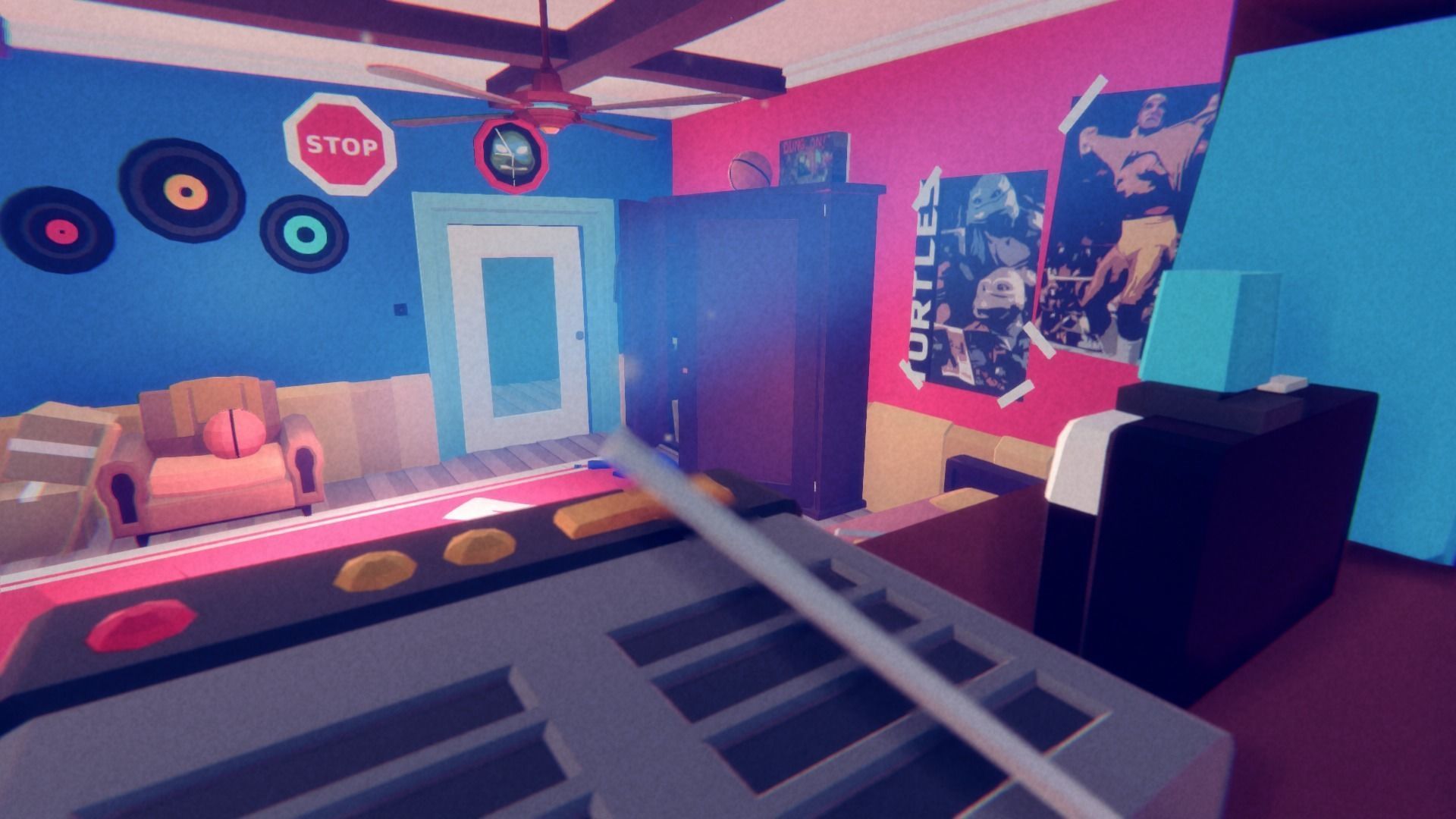 1980 - Retro Youth Room  3D Mid Poly  Low-poly 3D model_83