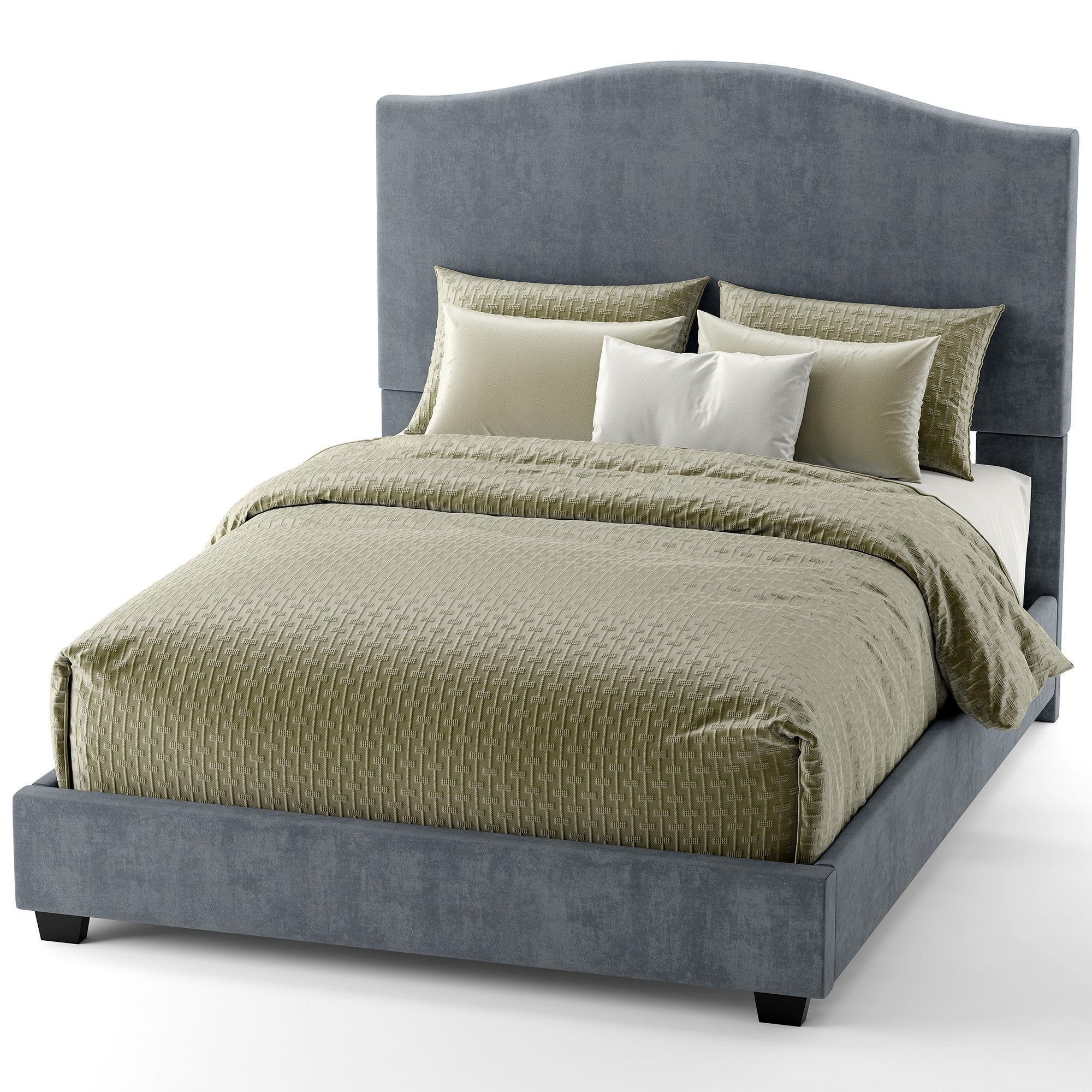 Bellingham queen bed 3D model_1