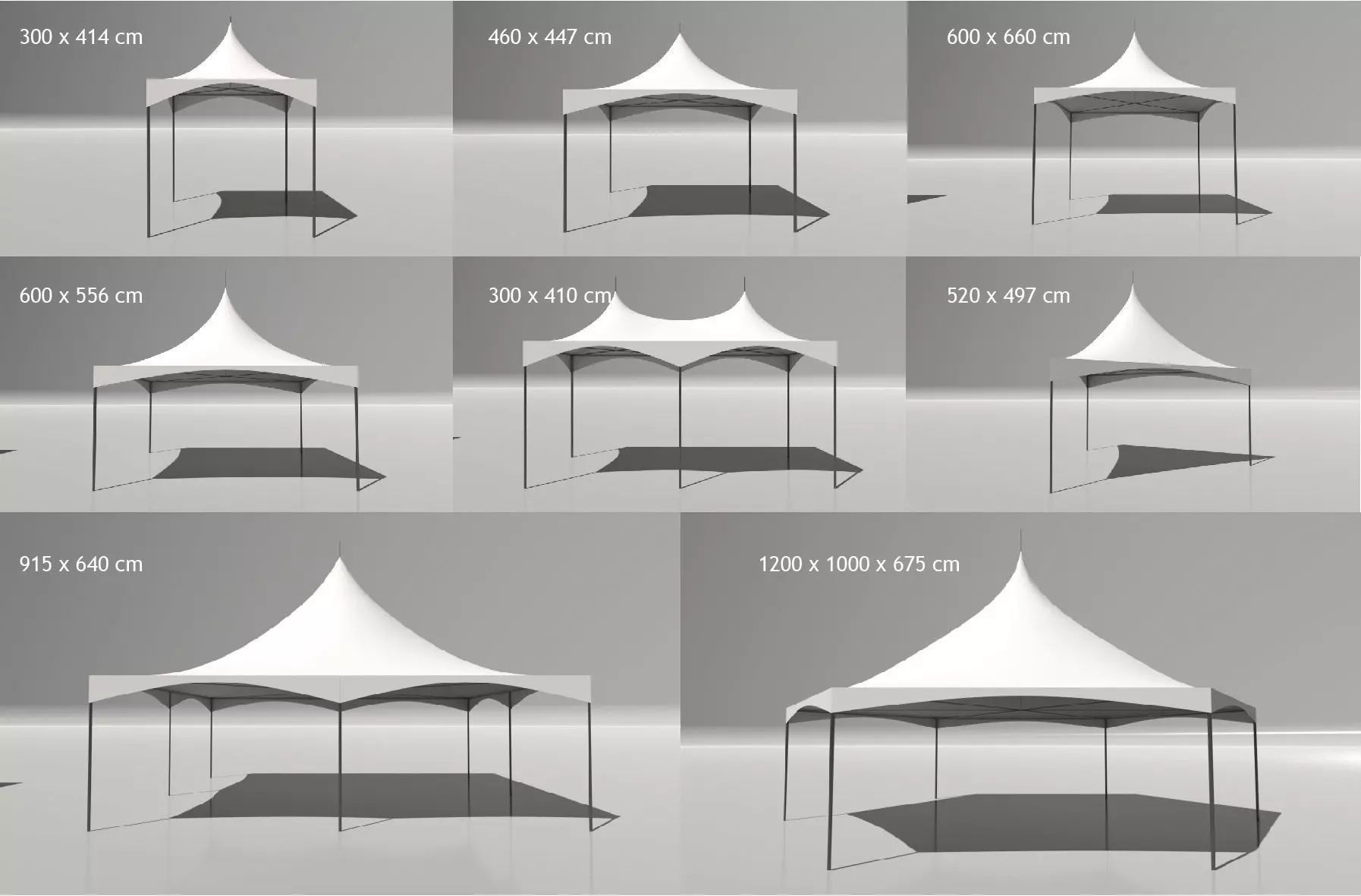 Outdoor canopy tents - pop up portable white 3D model_0
