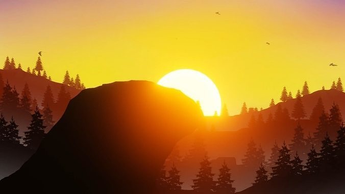 Landscape Mountain Free low-poly 3D model