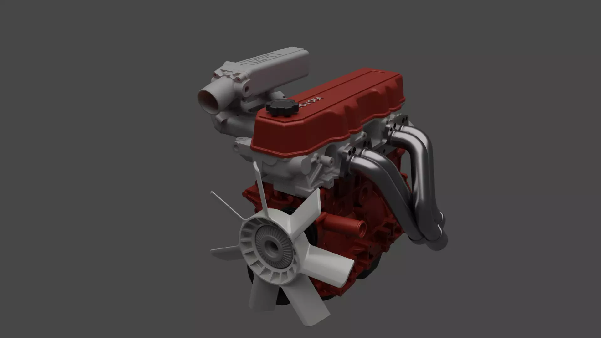 Toyota 22RE Engine 3D model_0