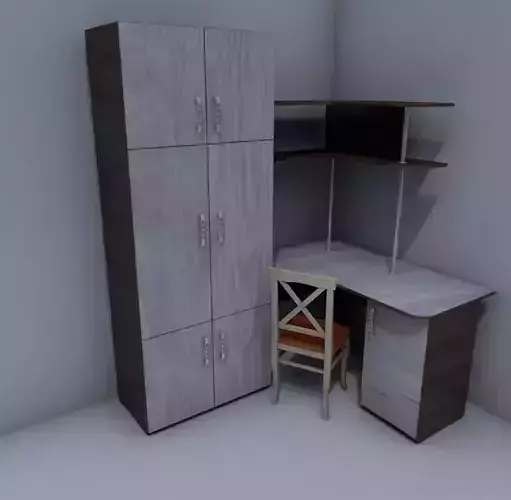 Desktop wooden chair