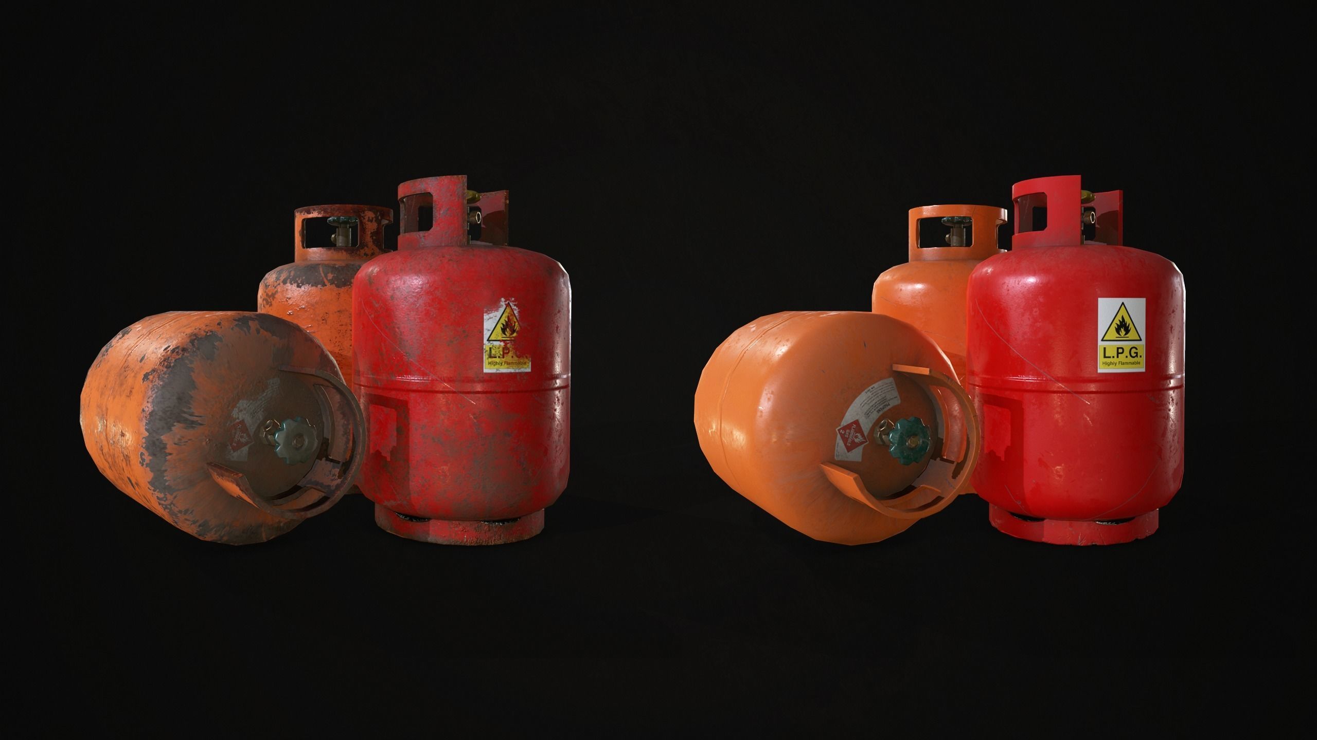 Barrels  Drums and Containers Low-poly 3D model_12