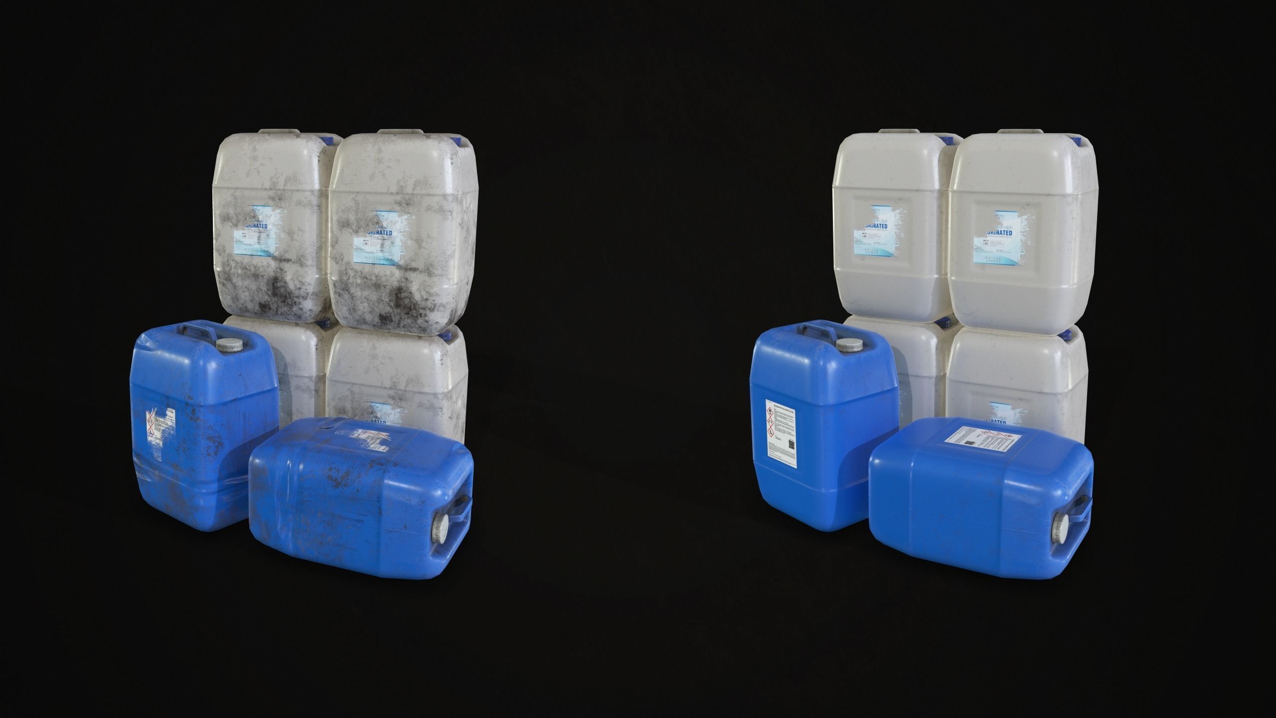 Barrels  Drums and Containers Low-poly 3D model_14