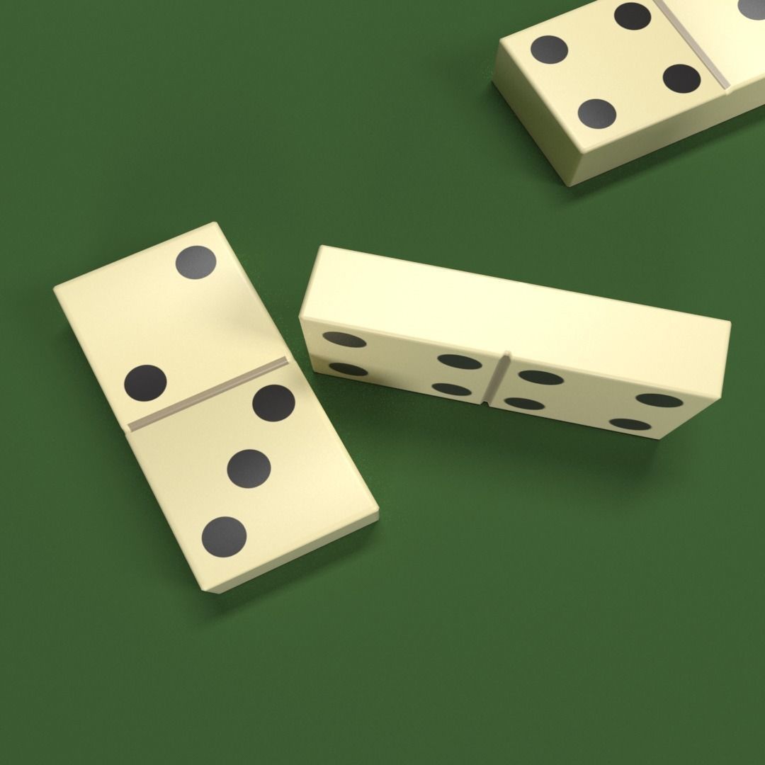 dominoes game Free 3D model_2