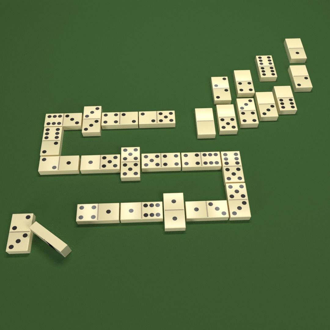 dominoes game Free 3D model_1