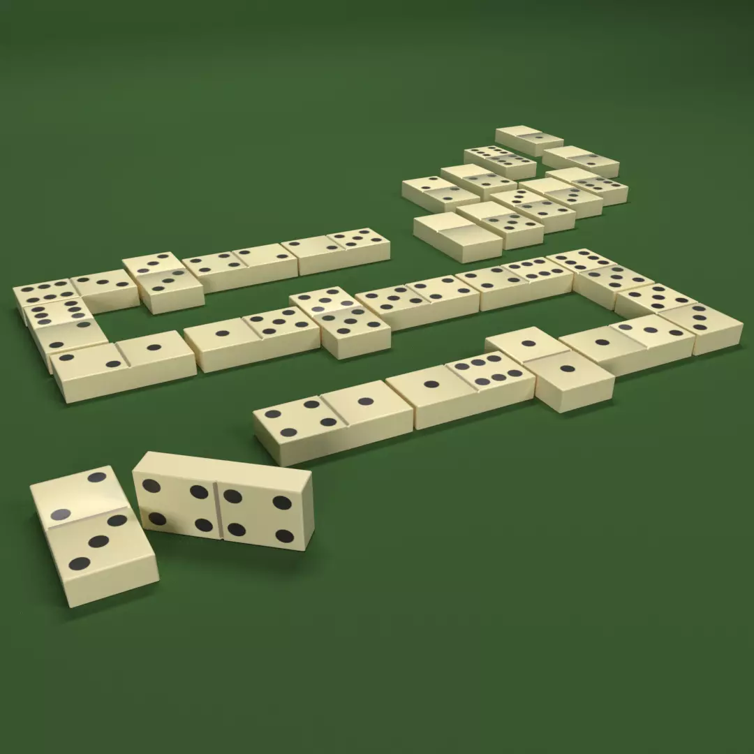 dominoes game Free 3D model_0
