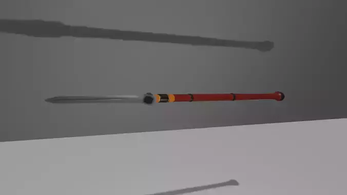 Yari - ninja weapon Low-poly 3D model
