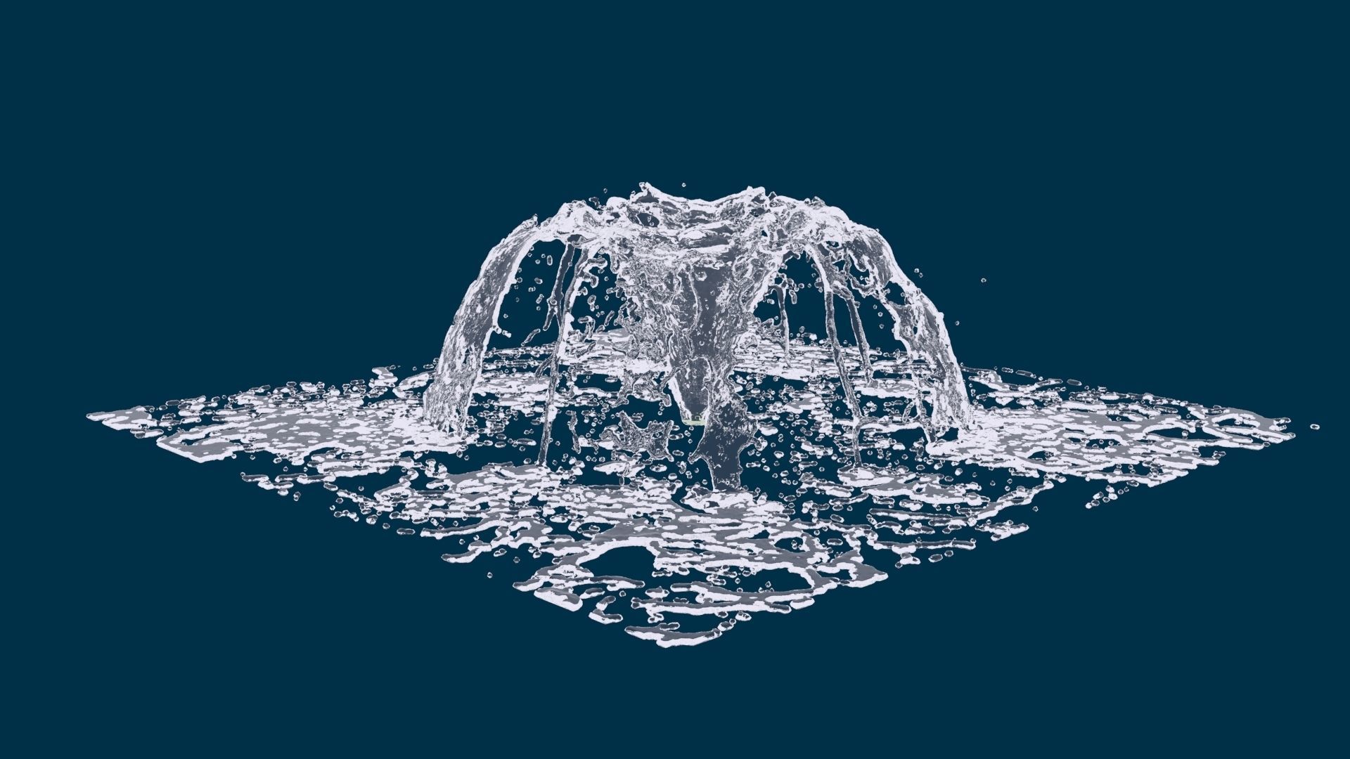 Realistic Water Fountain Animation 5 3D model animated CGTrader