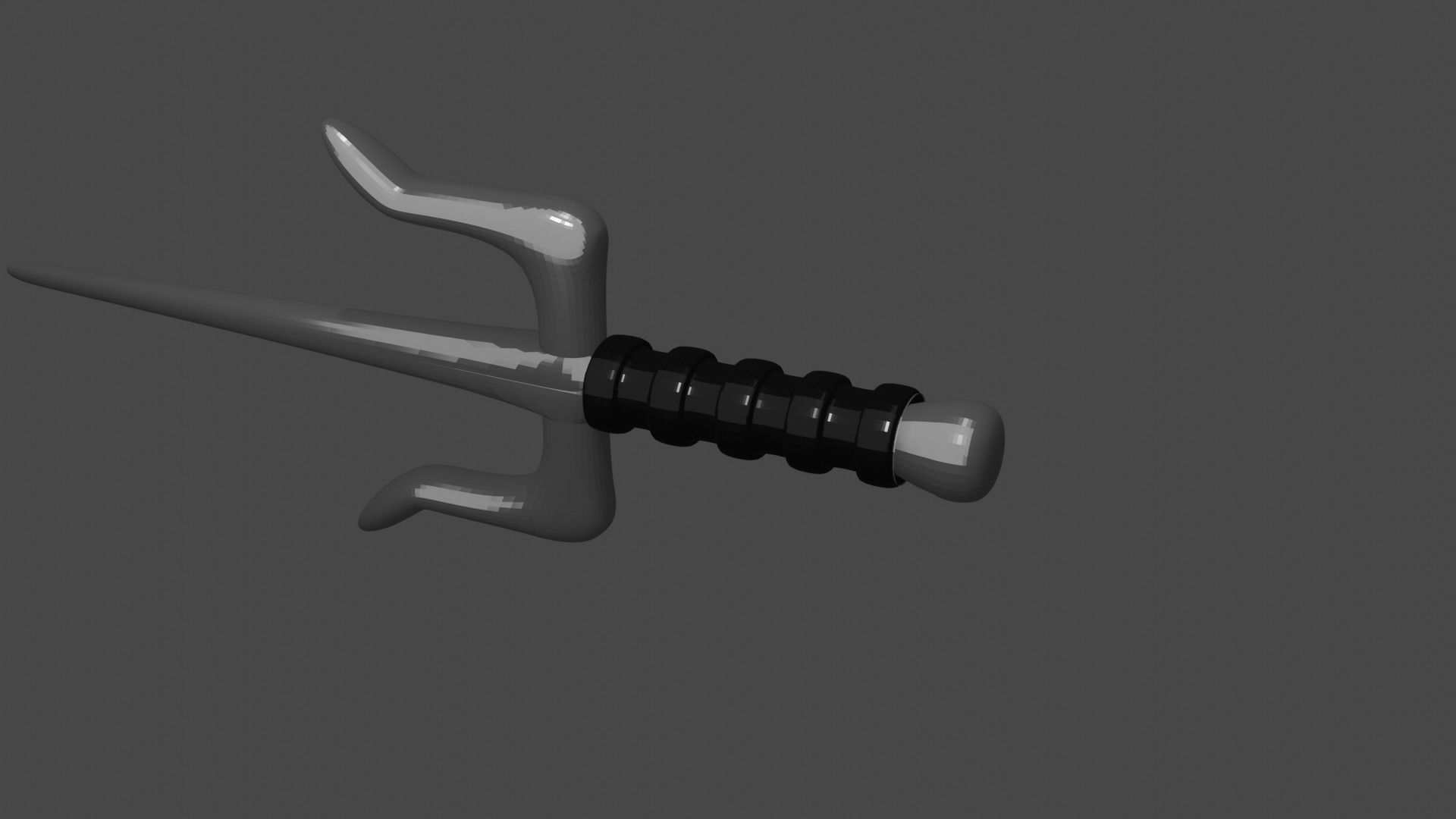 Sai - ninja weapon Low-poly 3D model_2