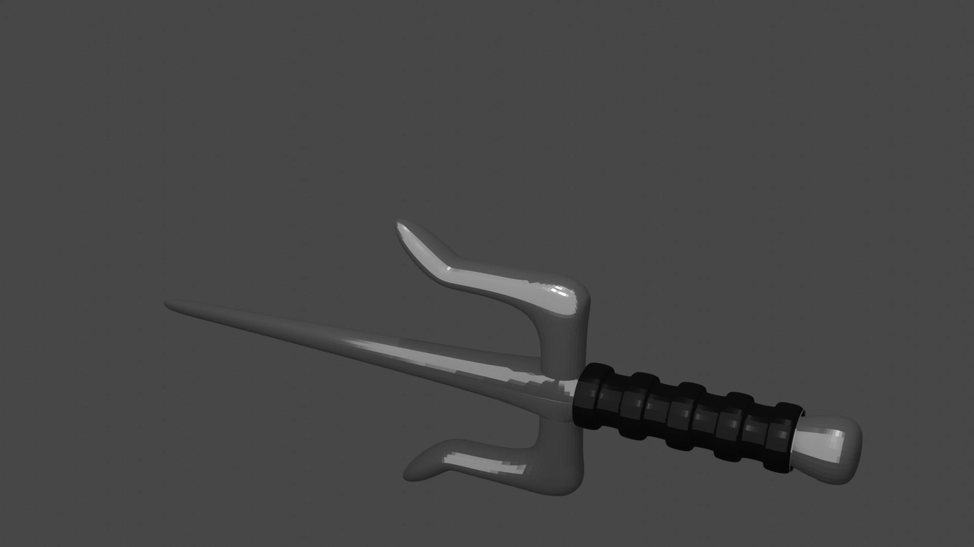 Sai - ninja weapon Low-poly 3D model_1