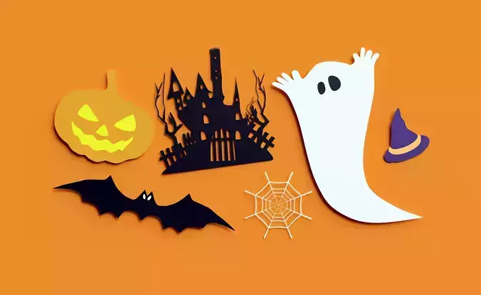 Halloween paper decoration collection