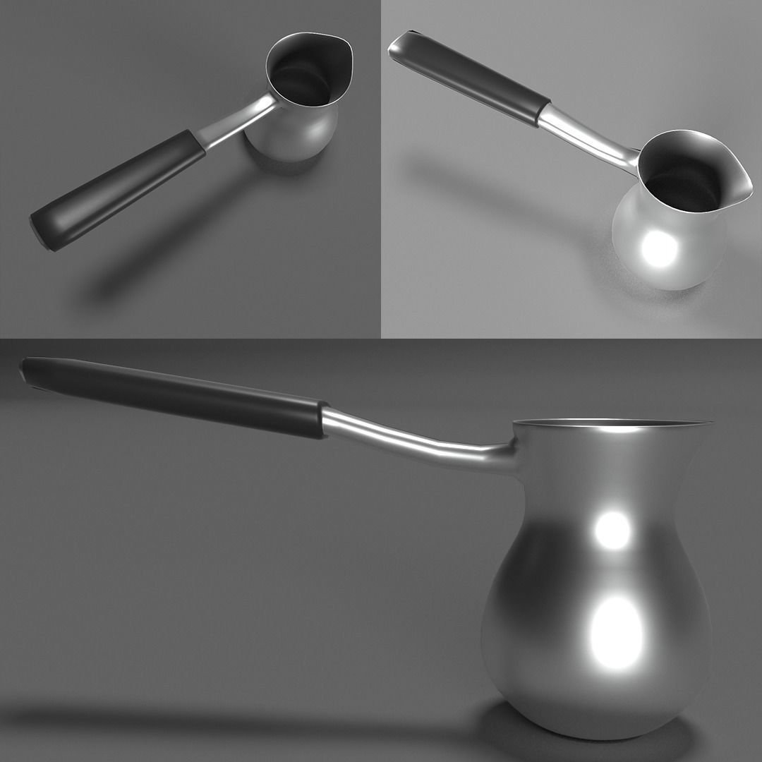 kitchenware copper pot Free 3D model_4