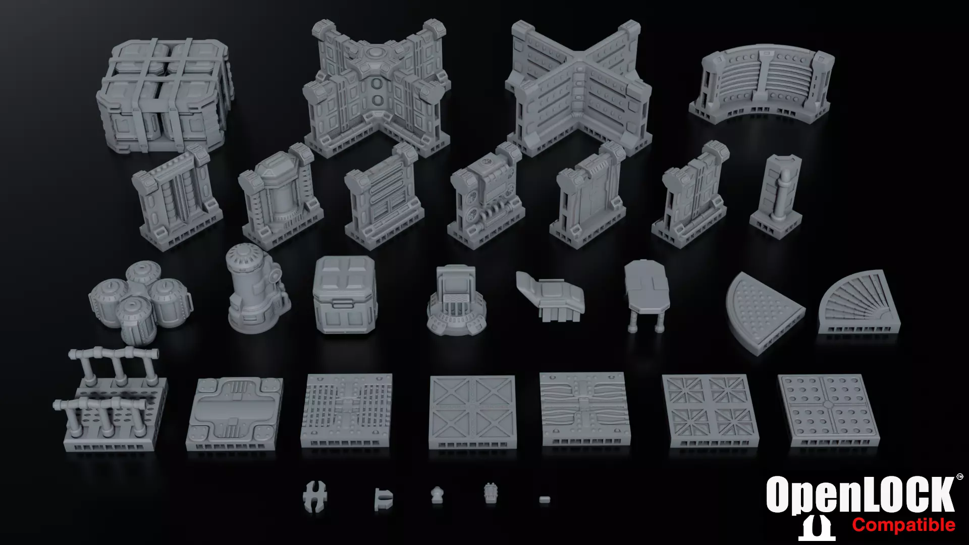 Sci Fi Terrain Pack 01 3D print model_0