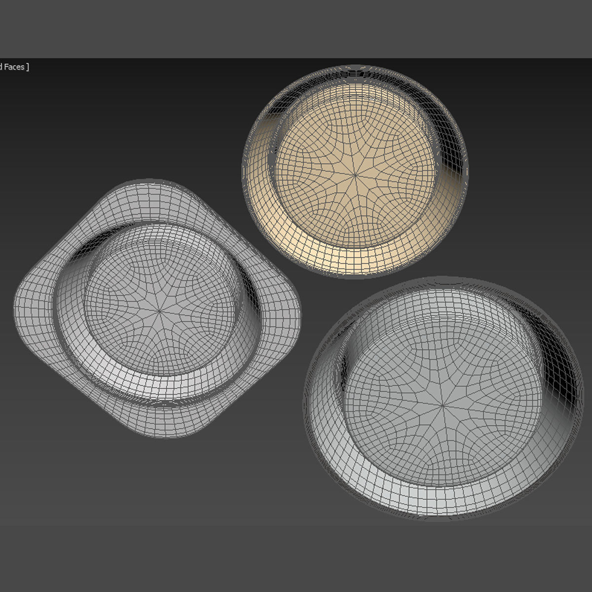 feeder three pet bowls 3D model_3