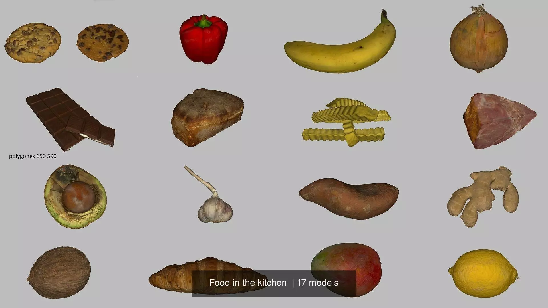 Food in the kitchen  3D Model Collection_0