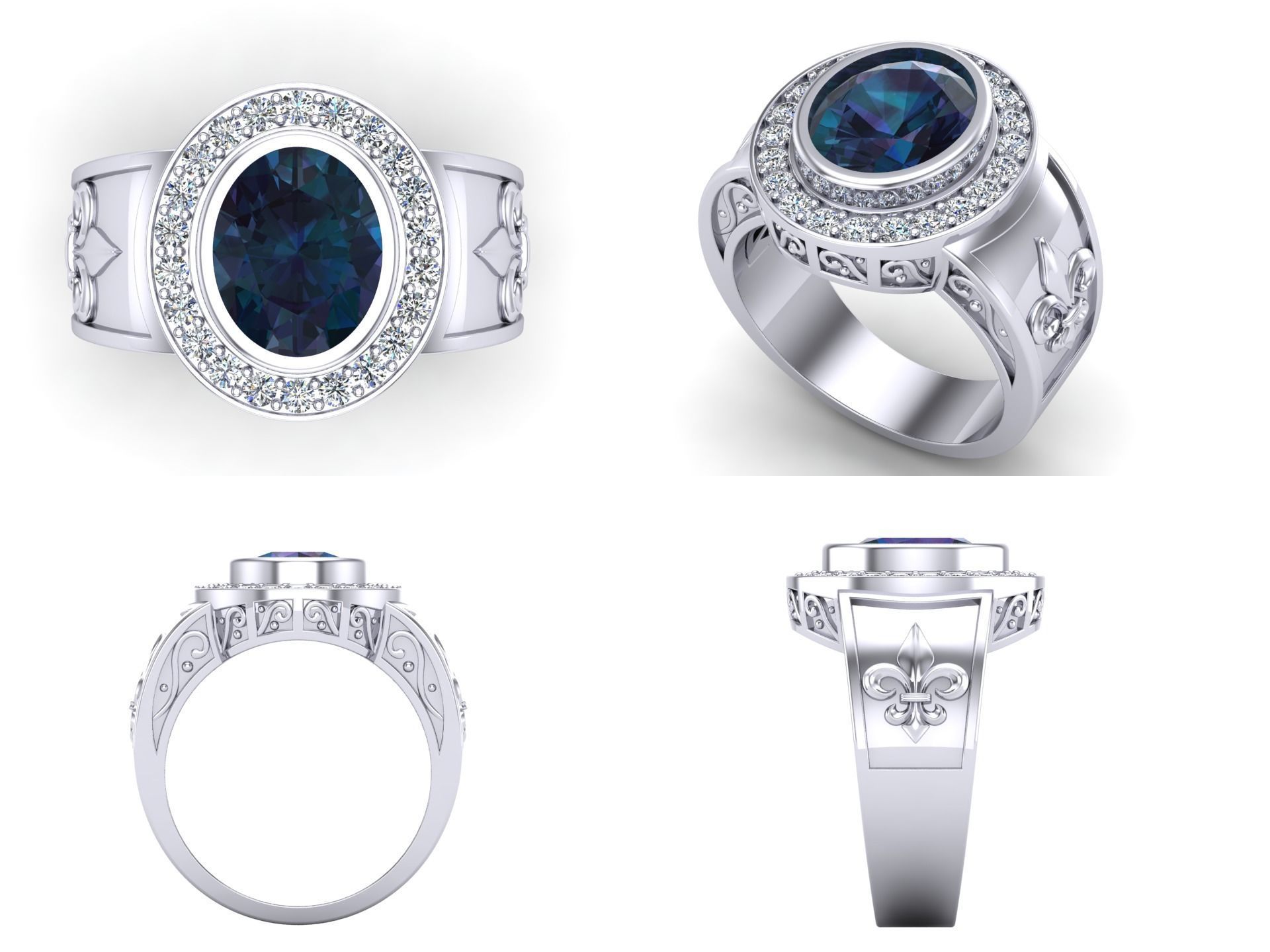 Ring bi 62 3D print model_3